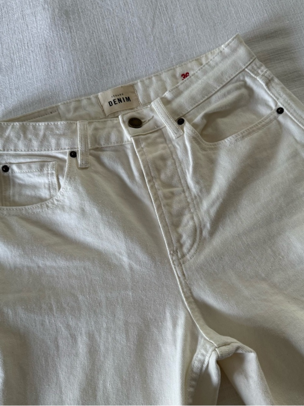 Sezane Brut Sexy Jeans, Ecru - size 36 (4 US) - Picture 8 of 13